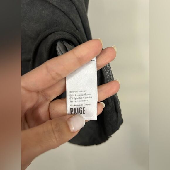 PAIGE Women's Charlie T-Shirt in Vintage Slate - Picture 6 of 7